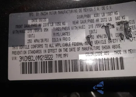 2021 Mazda Cx-30 Preferred from USA, damaged, VIN 3MVDMBCLXMM215622